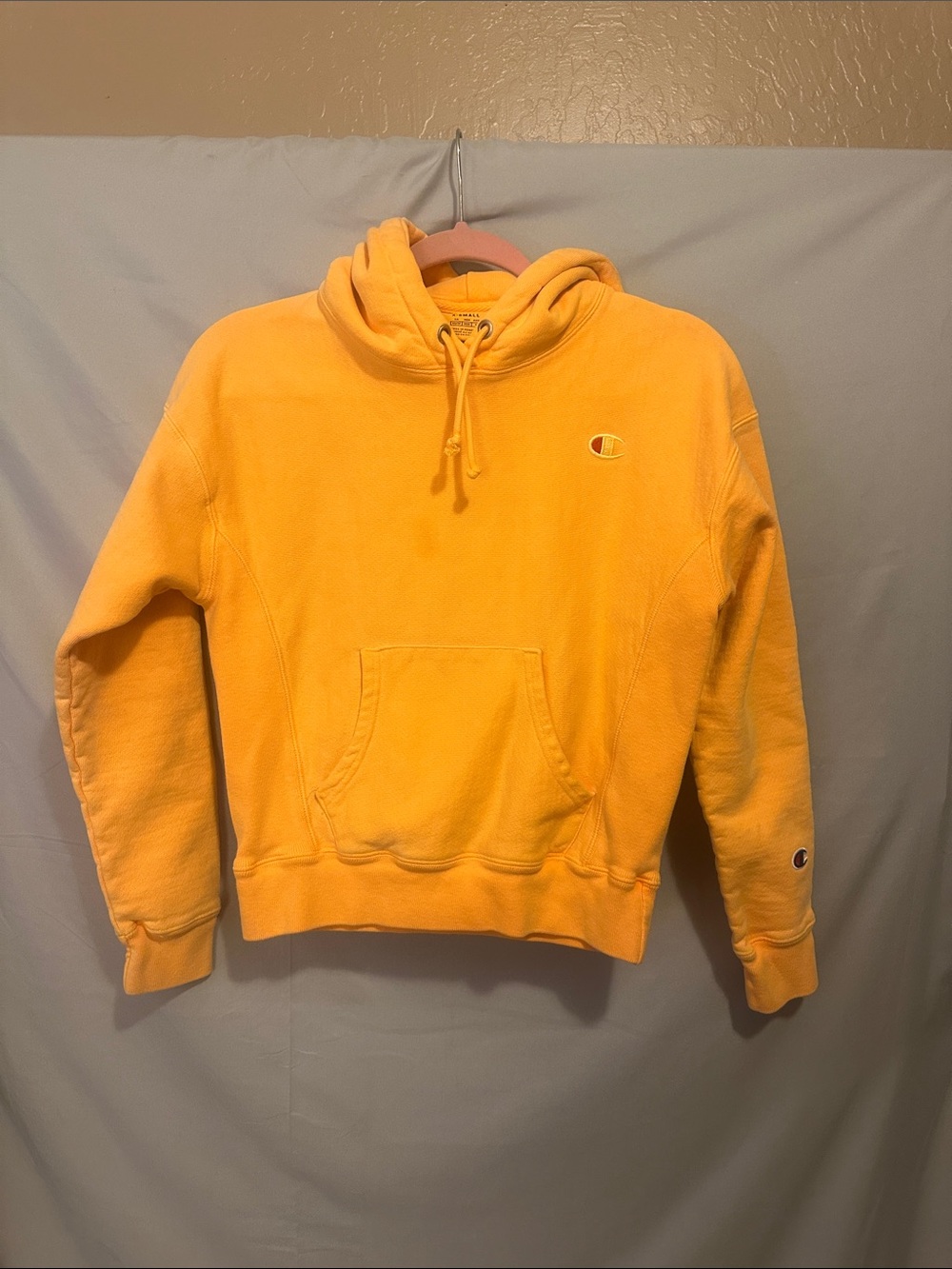 Champion Men’s Yellow Crewneck Hoodie